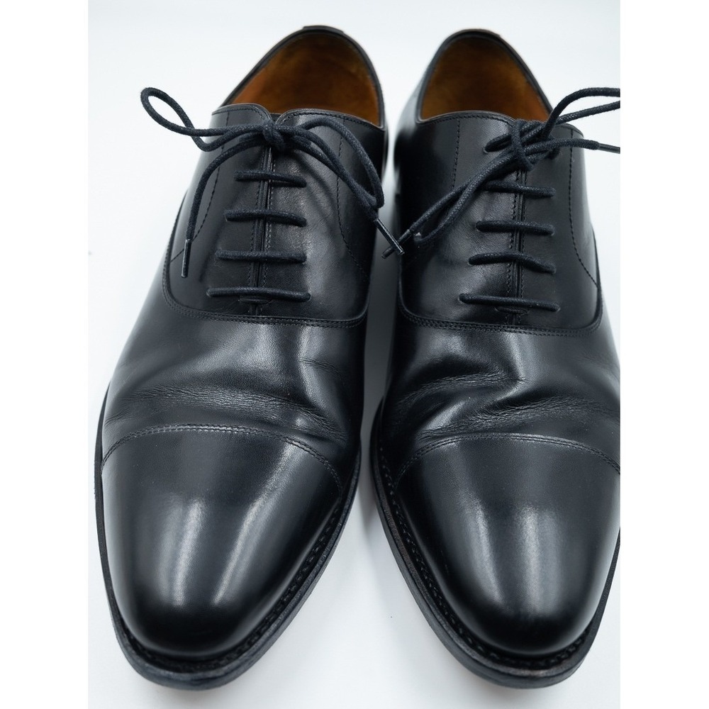 Armin Oehler Macon Black Leather Cap Toe Oxford Dress Shoes Size 10 Hand Made